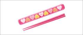 箸箱セット18cm (ピンク)
